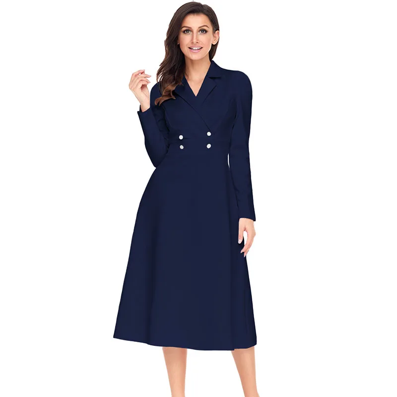 Navy-Vintage-Button-Collared-Fit-and-flare-Dress-LC61803-5-1