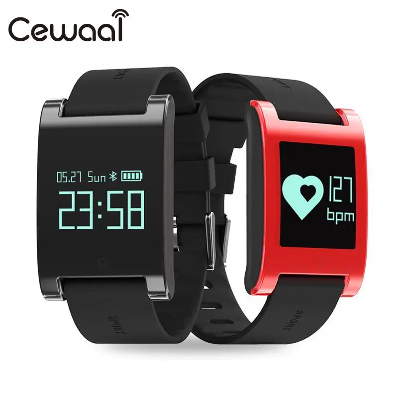 

Cewaal 2017 Sports Wrist Smart Watch Blood Pressure Heart Rate monitoring Cardiaco activity tracker Bracelet For iOS android