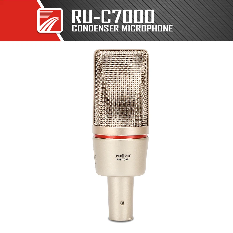 YUEPU C7000 Studio 48V Phantom Power Condenser Microphone Vocal