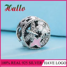 Весенняя эмаль бусина-Шарм для 925 стерлингового серебра оригинальные браслеты breloques perles pour la fabrication de bijoux