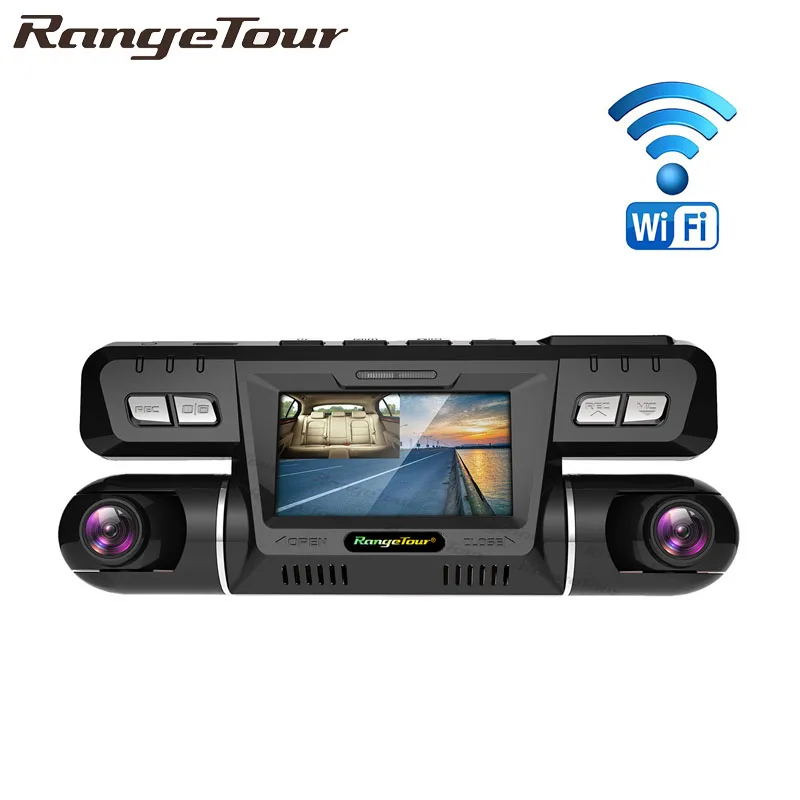 

Dual Lens Full HD 1080P + 1080P Car DVR Registrator Novatek 96660 Dual Camera WIFI Car Camera 170 Degree Video Recorder B80