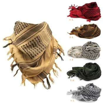 

Shemagh Bandana Palestine Islamic Military Scarves Multifunction Tactical cotton head Scarf square Thicken Arabic Keffiyeh Wrap
