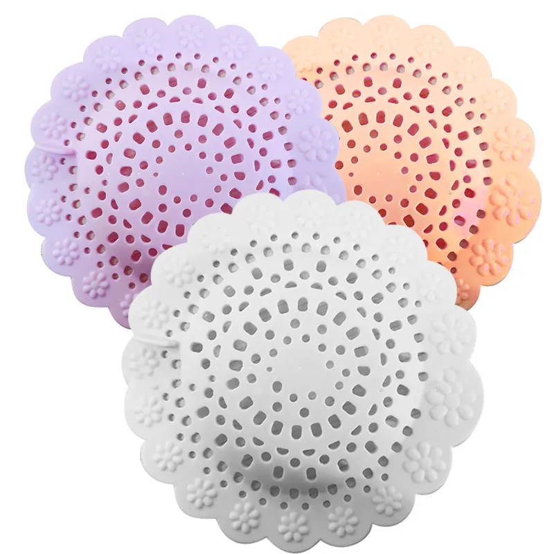 

Small And Durable, Good Quality 1pcs Silicone Bathroom Kitchen Sink Drain Plug Anti-Blocking Strainer Home Cleaning H0318