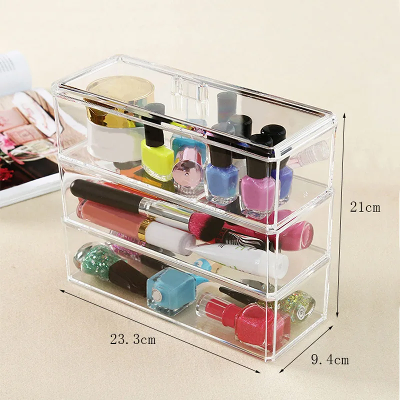 Wholesale Acrylic Makeup Organizer Jewelry Display Boxes Bathroom