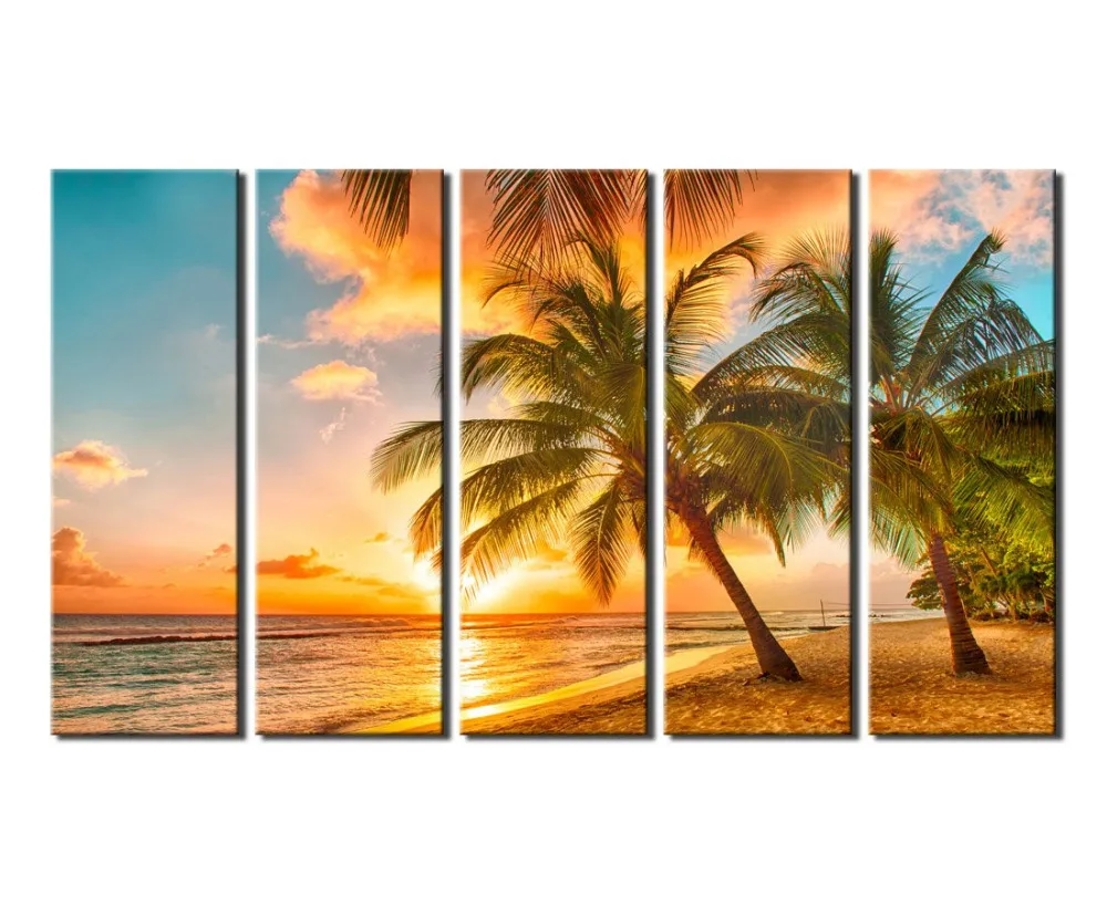 Large Canvas Wall Art Decor Sunset Sea Beach with Coconut Palm Modern Giclee Art Work Sea Painting Picture Drop shipping
Large Canvas Wall Art Decor Sunset Sea Beach with Coconut Palm Modern Giclee Art Work Sea Painting Picture Drop shipping