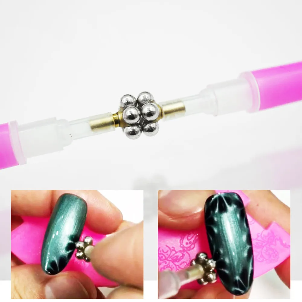 Магнитная палочка с двойной головкой, инструмент для 3D магнитного геля кошачий глаз, магический дизайн ногтей, маникюр, сильная Магнитная Наклейка для ногтей, магнитная горячая распродажа