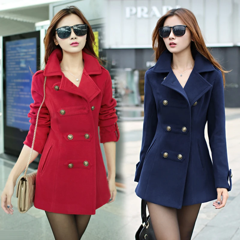 outerwear coats Woolen outerwear overcoat female 2014 spring women's