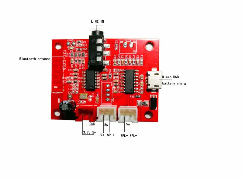 3,7 v-5,3 v с 5 Вт* 2 усилитель Bluetooth 4,2 аудио вход Bluetooth MP3/WMA/WAV/APE/FLAC режим декодер доска