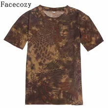 Facecozy, мужская летняя спортивная футболка для альпинизма, футболки для рыбалки и пеших прогулок, летние футболки в стиле милитари для охоты, рубашки с коротким рукавом