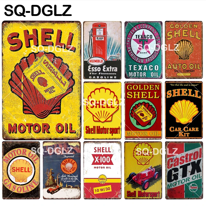 

[SQ-DGLZ]Motor Oil Tin Sign Wall Pub Bar Club Decor Gasoline Metal Crafts Motorcycles Plaques Art Poster Metal Signs