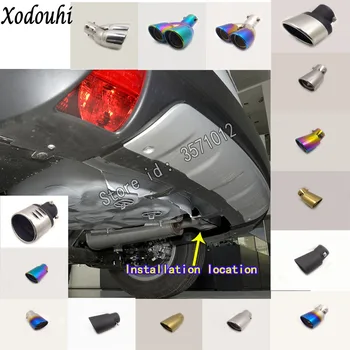 

For Peugeot 2008 2014 2015 2016 2017 car cover muffler exterior end pipe dedicate exhaust tip tail outlet ornament vent 1pcs