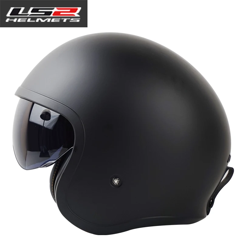 LS2 OF599 винтажный мотоциклетный шлем для женщин и мужчин с открытым лицом Ретро Скутер Мото шлем с солнцезащитным покрытием мото rbike шлемы Vespa