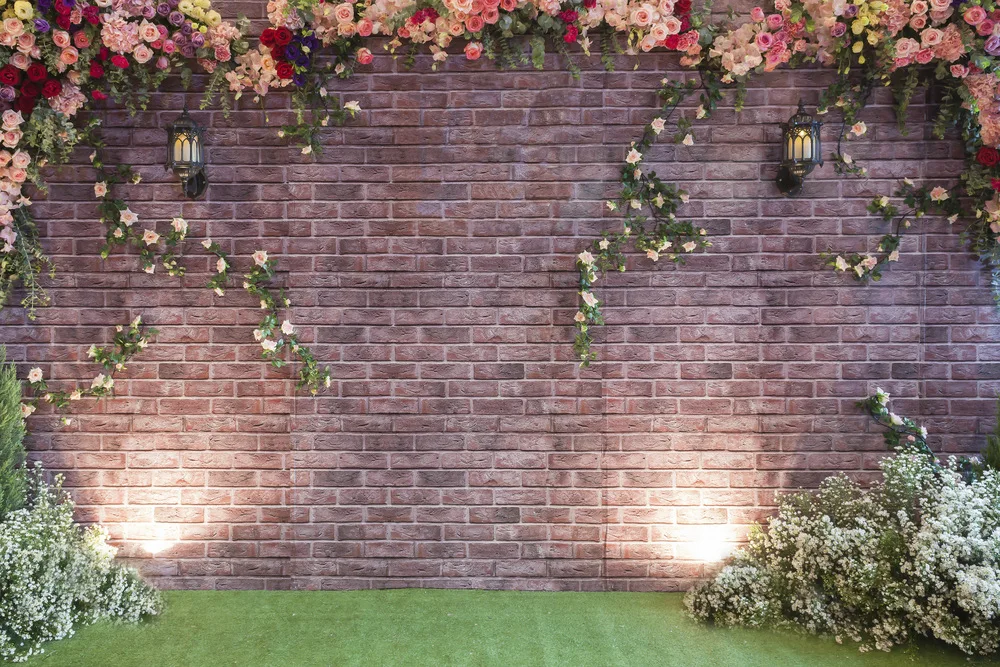 Brick Wall Landscape Lights Background Background Photography Back Drop  E190127a70 - Backgrounds - AliExpress