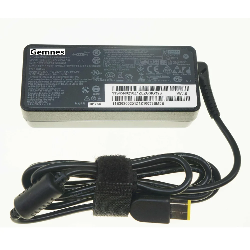New Original 65W 20V 3.25A AC Adapter for Lenovo IdeaPad Yoga 13 Yoga 11.6 Series PA-1650-72 36200251 45N0258