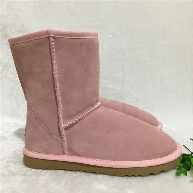 HOT Australian Style Women Unisex Snow Boots Waterproof Winter Leather Boots Brand IVG Outdoor Shoes Size EU35-45 tanie i dobre opinie Adult Slip-On Mid-Calf 0-3cm Flat with Flat (≤1cm) Round Toe Plush Fits true to size take your normal size Solid HOT Australian Style Women Unisex Snow Boots Waterproof Winter Leather Boots Brand IVG Outdoor Shoes Size EU35-45 tanie i dobre opinie Adult Slip-On Mid-Calf 0-3cm Flat with Flat (≤1cm) Round Toe Plush Fits true to size take your normal size Solid