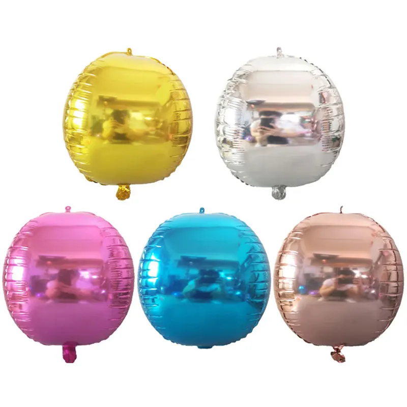 

5pcs 22inch Colorful 4D Round Sphere Shaped Aluminum Foil Balloon Wedding Marriage Birthday Party Decor Supplies