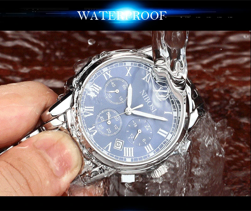 NIBOSI Relogio Masculino Mens Watch Silver and Gold Men's Watches Clock Man Full Steel Quartz Clock Man Stainless Steel Watch (11)