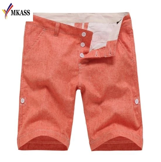 2018 Mens Shorts New Summer Fashion Casual Flax Linen Cotton Slim Bermuda Masculina Beach Shorts Joggers Trousers Shorts Male