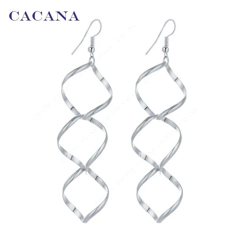 CACANA Dangle Long Earrings For Women Shining Three Same Section Bijouterie Hot Sale No.A550 A551