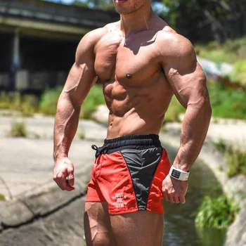 

Mens gym cotton shorts Run jogging sports Fitness bodybuilding Sweatpants male profession workout training Brand short pants