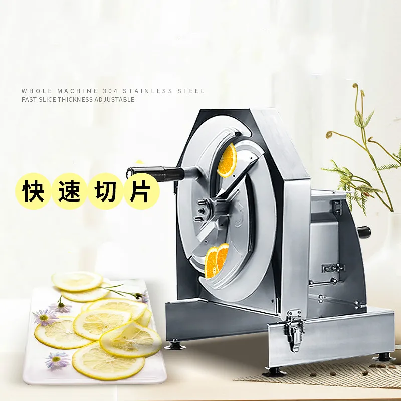 

High Quality Stainless Steel Commercial Manual Fruit Slicer Machine Adjustable1-18mm Thickness Household Fruit Vegetable Cutter