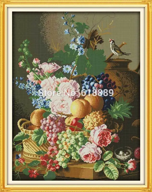 Clearance Beautiful vase Patterns Counted Cross Stitch 11CT 14CT Cross Stitch Set Wholesale flower Cross-stitch Kit Embroidery Needlework 13