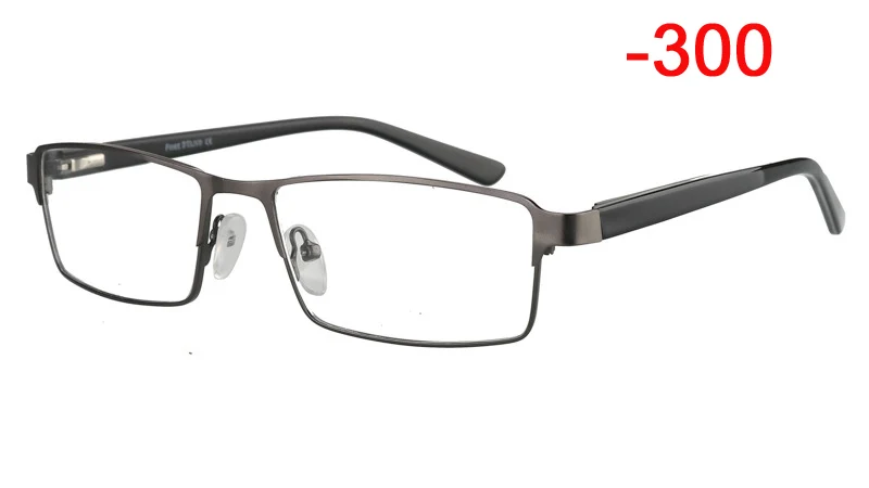 Оптическая близорукость, солнцезащитные очки, фотохромные очки для мужчин и женщин, очки для близорукости, оправа с цветными линзами, солнцезащитные очки для близорукости - Цвет оправы: Gray -300