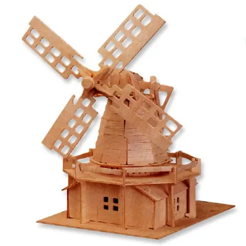 LeadingStar 3D Wooden Puzzle Holland Windmill Model Children and Adult s Educational Building Blocks Puzzle Toy