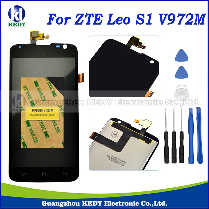Для zte лео s1 v972m v972 жк-дисплей с сенсорным экраном дигитайзер ассамблеи замена
