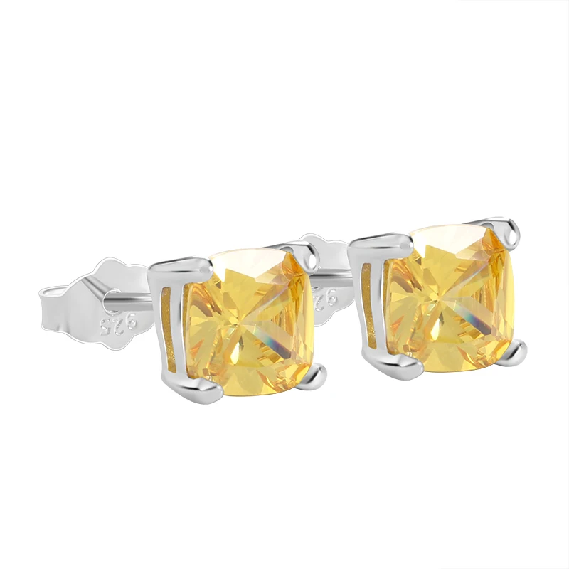 

ORSA Jewels Female Beutiful Earrings with Yellow Cubic Zirconia Earring Stud for Women Luxury Crystal Fashion Jewelry DOE125
