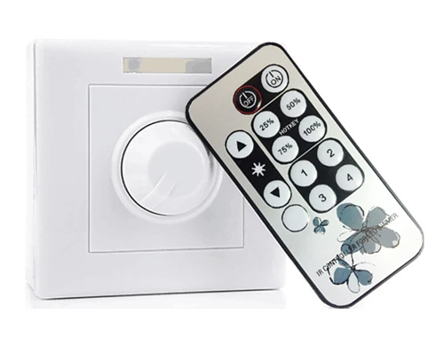 

Free Shipping LED triac dimmer with IR remote AC90-240V input max 300W output