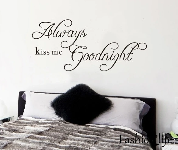 Hot 70 25cm Romantic Always Kiss Me Goodnight Diy Mural