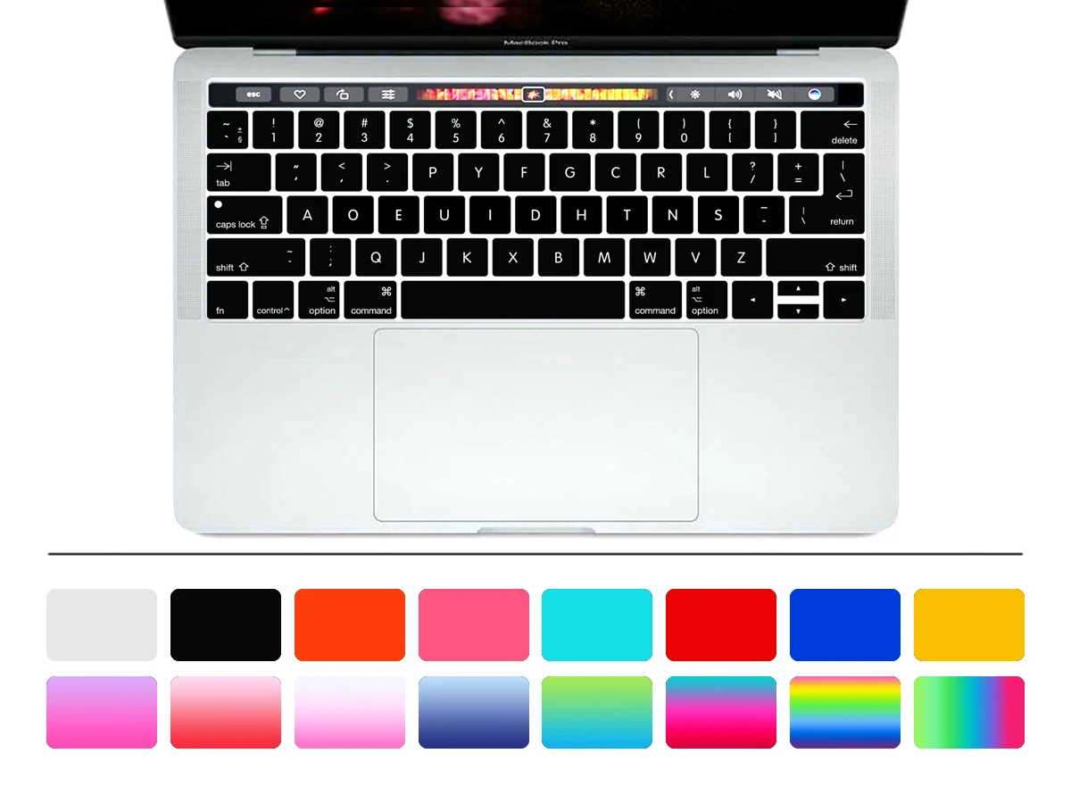 Защитный чехол Dvorak для клавиатуры Macbook New Pro 13 &quotA1706 15&quot A1707 с сенсорной панелью на