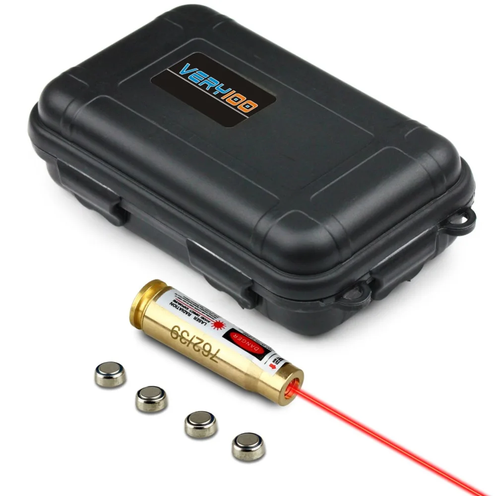 VERY100 CAL 7.62 x39 Brass Red Laser Pointer Bore Sight Cartridge