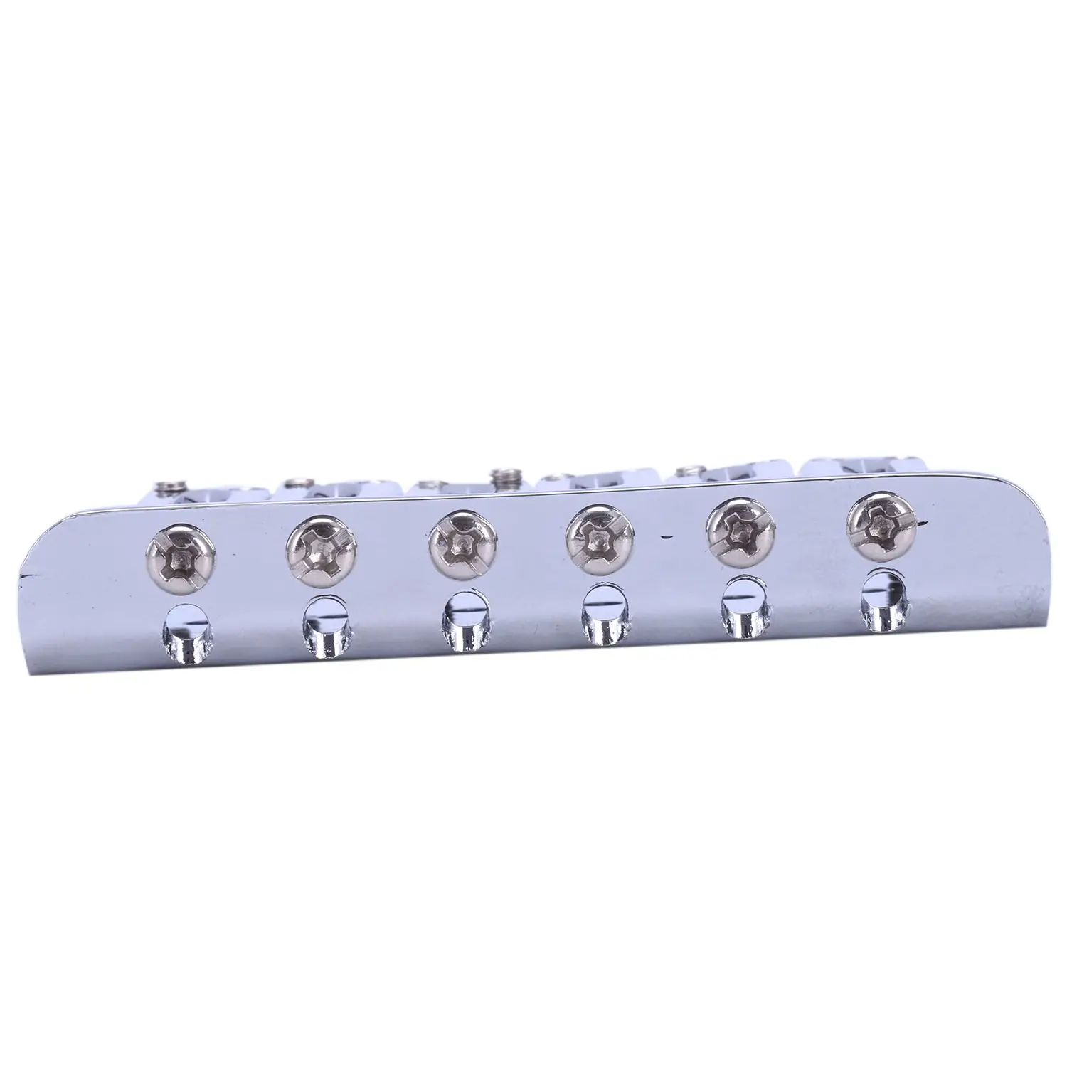 

BMDT-1 Set Length 78mm 6 String Saddle Electric Guitar Bridge (ET-CR-PM) Strings through bridge or body