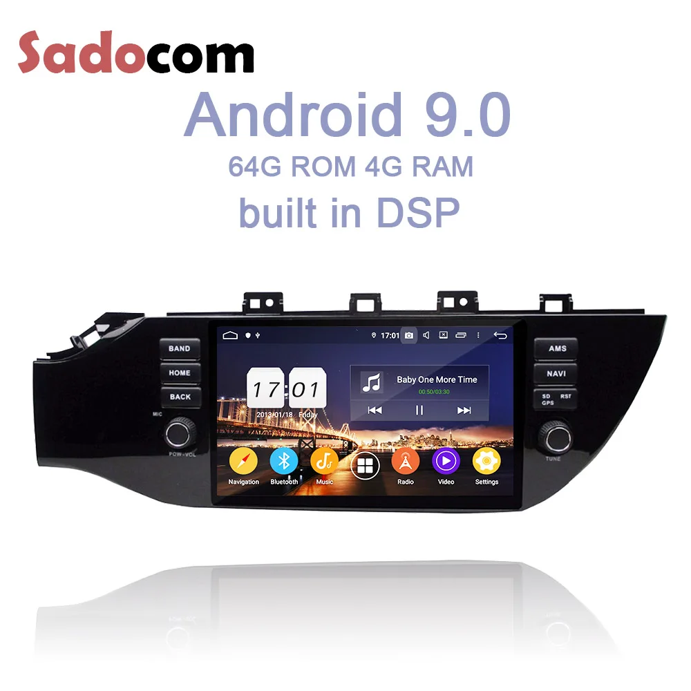 

DSP IPS TDA7851 Android 9.0 4GB + 64G ROM 8Core Car DVD Player GPS Map RDS autoradio wifi Bluetooth 4.2 For kia K2 RIO 2017 2018