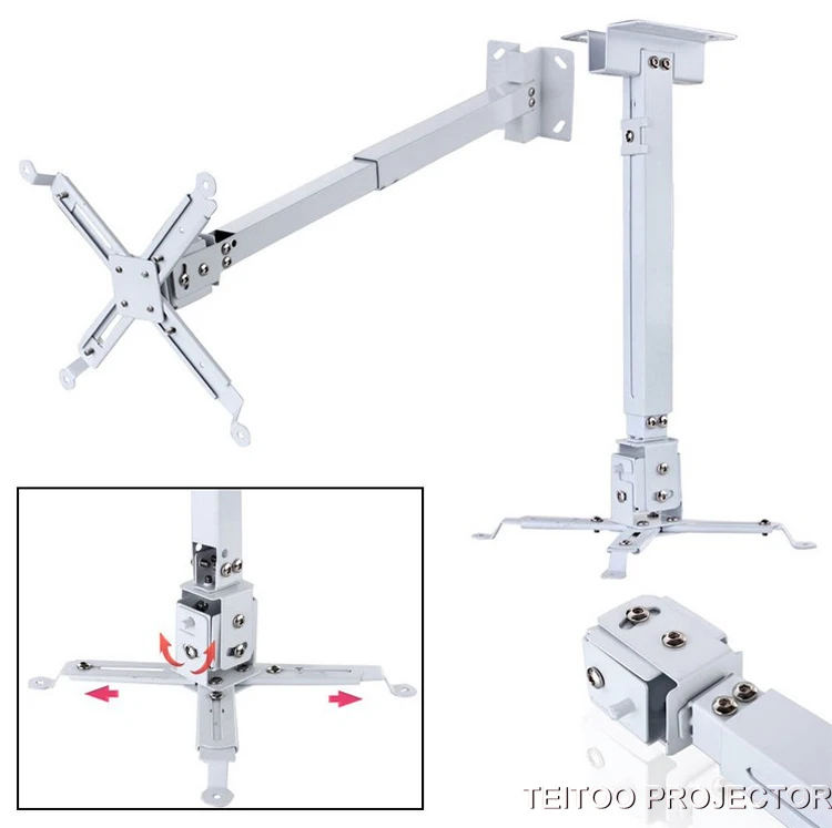 Высококачественный алюминиевый Универсальный Выдвижной видеопроектор Потолочный/настенный кронштейн для ЖК-светодиодный DLP проектор