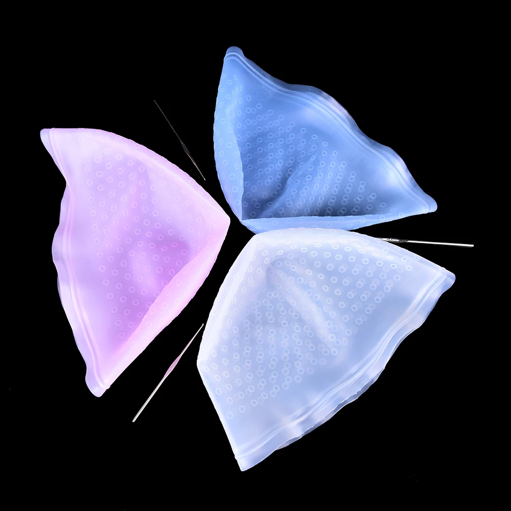 

1 Set Silicone Cap + Hook Salon Dye Hair Salon Color Coloring Highlighting Reusable Set Frosting Tipping Dyeing Color Tools