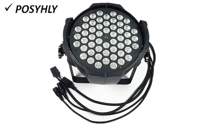 4 шт./54x3 Вт LED PAR свет, rgbw номинальной led DMX512 управления джеев огни дискотеки