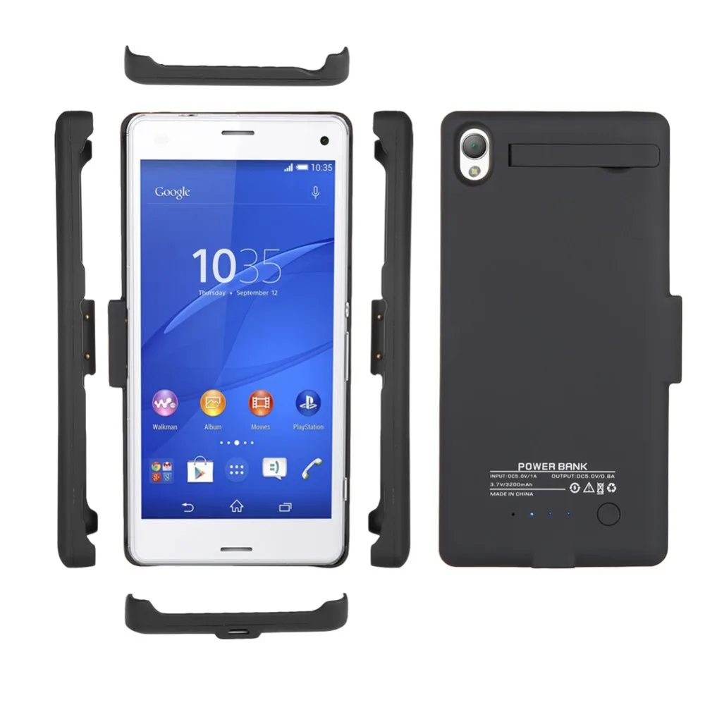 bilder für Für Sony Xperia Batteria Z3 Schwarz/Weiß 3200 mAh Externe Unterstützungsladegerät mit Standplatz-abdeckung Energienbank Fall telefon Batterien bilder für Für Sony Xperia Batteria Z3 Schwarz/Weiß 3200 mAh Externe Unterstützungsladegerät mit Standplatz-abdeckung Energienbank Fall telefon Batterien