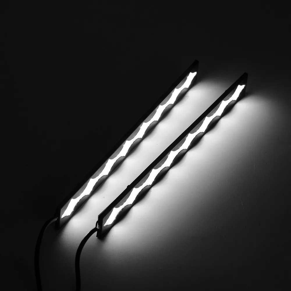 2PCS LED Car Daytime Running Light COB Daylight DRL Fog Driving Lamp