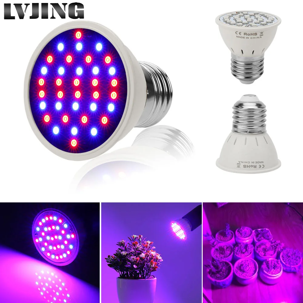

3W LED Grow Lights Full spectrum Beam Red Blue Led Plant Growth Light Bulb Hydroponics System Greenhouse Lamp 1pc/4pc/8pc/10pcs