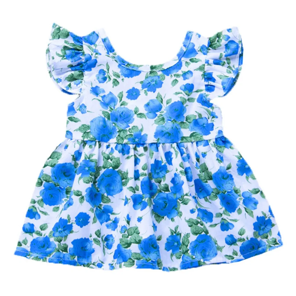 

Summer Baby Girls Dress Flower Clothes Wedding Formal Ruffle Outfit Backless Clothing for Baby Kid Clothing