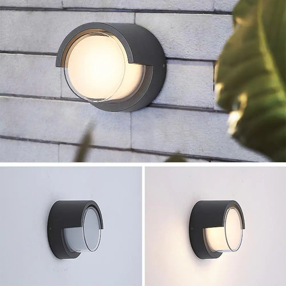 

LED Outdoor Wall Light Design Round Waterproof Garden Lights Cast Aluminum 5W Sconce Hallway Terrace Villa Balcony Wall Light