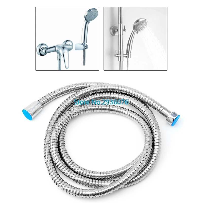 Bathroom Replacement Anti twist Shower Hose 2m Flexible Stainless Steel Chrome Shower Head