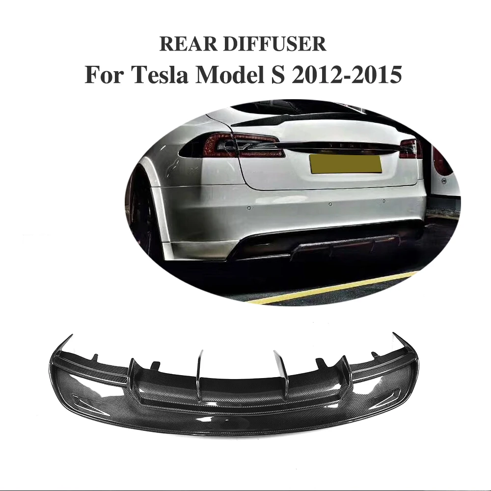 Диффузор для заднего бампера из углеродного волокна спойлер губ Tesla Model S Base Sedan 4
