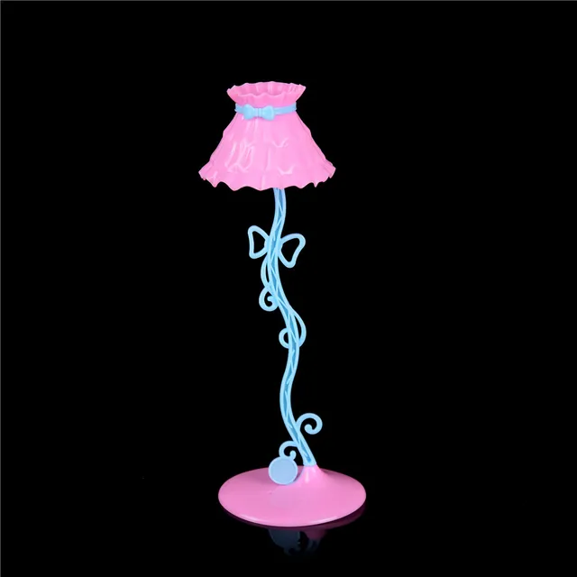 Mini Plastic Dollhouse Furniture lamp for Barbie Dolls Simulated Office
