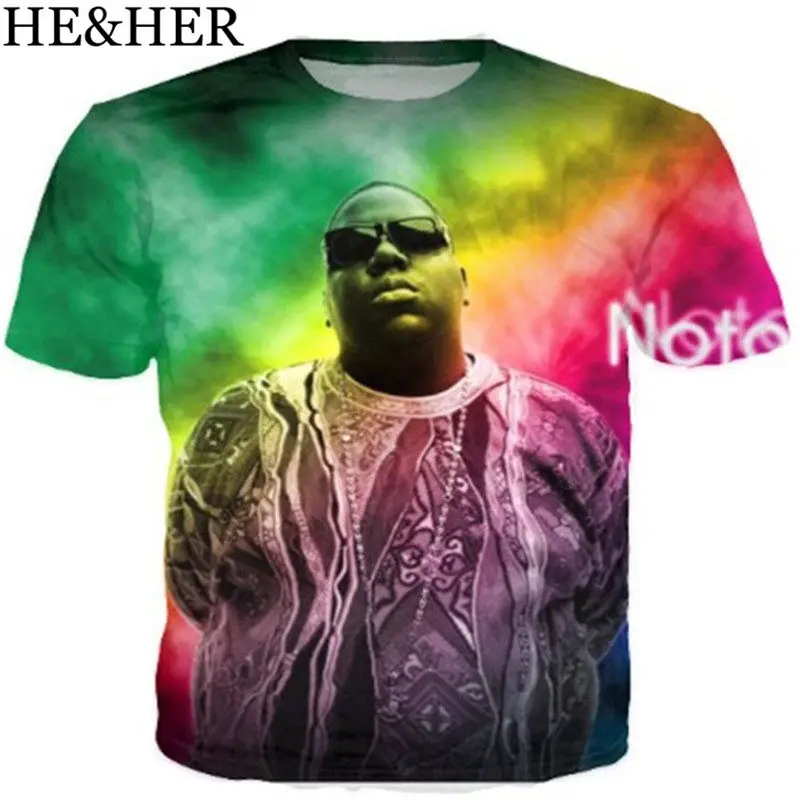 Новинка футболка в стиле хип-хоп со звездами Biggie Smalls для мужчин и женщин с 3d