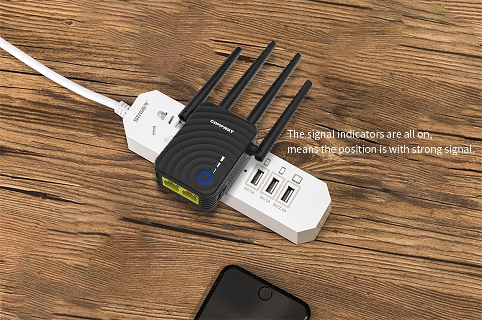 1200 м Wi Fi ретранслятор 4 * 2dBi антенна 2 & 5 8 двухдиапазонный беспроводной расширитель