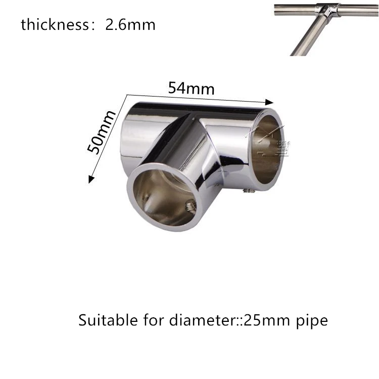 

T Shaped Thicken Elbow Steel Pipe Connector Round pipe joints drying rack shelf Hanger Connector Pipe Fittings three-way shelves